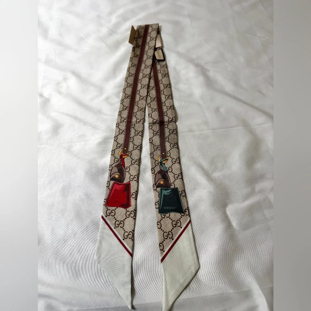 Gucci GG Monogram Patterned Scarf / Bag Wrap